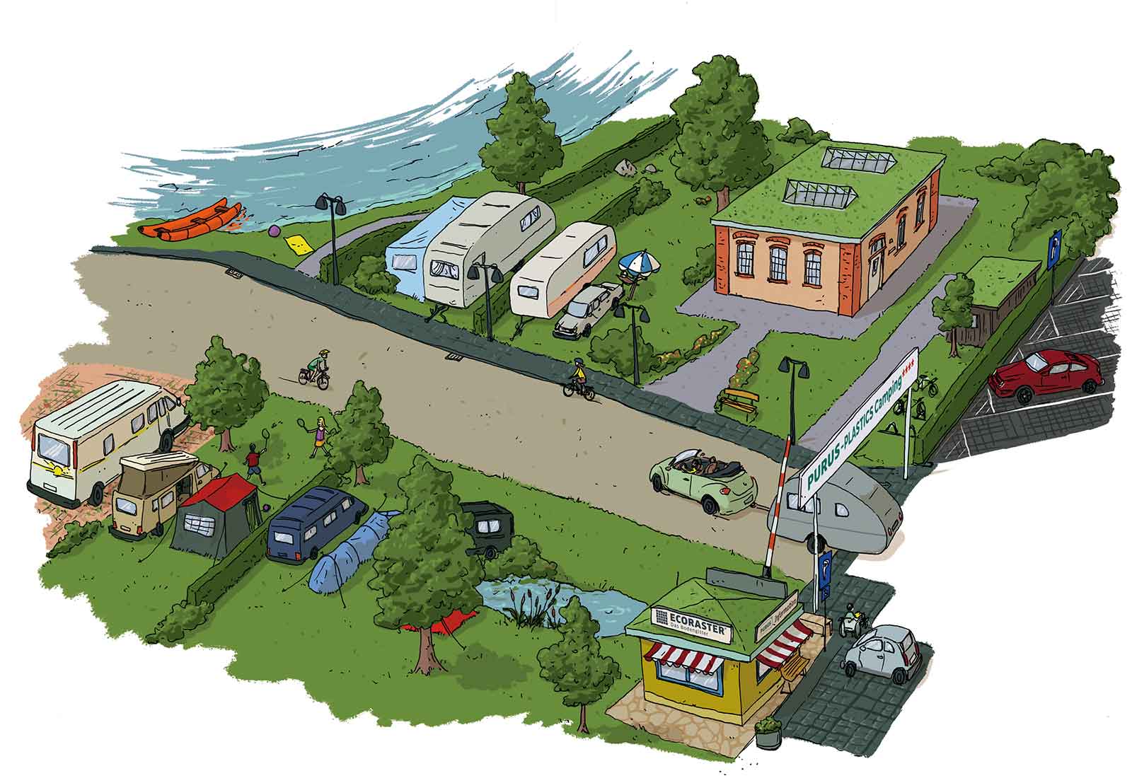 campingplatz illustration